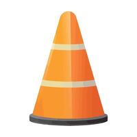 A traffic cone on a white background vector