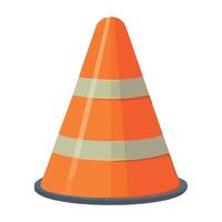 A traffic cone on a white background vector