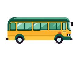 A yellow school bus on a white background vector