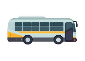A bus on a white background with a yellow stripe vector