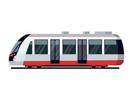 A train is shown on a white background vector