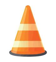 A traffic cone on a white background vector