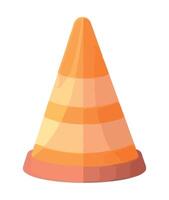 A traffic cone on a white background vector