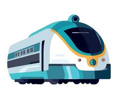 A cartoon train on a white background vector