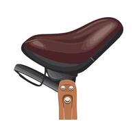 A brown saddle on a white background vector