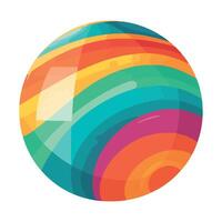Colorful ball with a rainbow design on it vector
