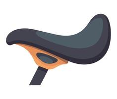 A bicycle saddle with a black seat and orange handle vector