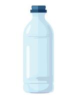 A plastic bottle with a lid on a white background vector