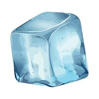 Ice cube illustration isolated on white background vector
