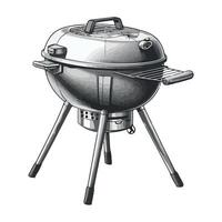 A drawing of a grill on a white background vector
