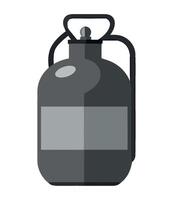 A black and white image of a gas can vector