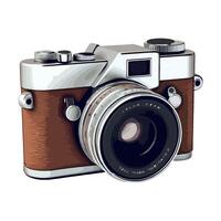 An illustration of a vintage camera vector
