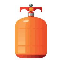 An orange gas canister on a white background vector