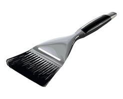 A black and silver brush on a white background vector
