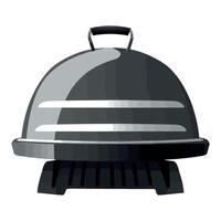 A grill with a lid on top on a white background vector