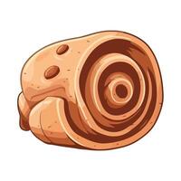A cartoon roll of dough with a hole in the middle vector