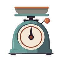 An old scale with a red button on top vector
