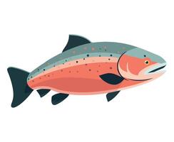A fish with a large head and a long tail vector