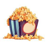 Popcorn in a box illustration isolated on white background vector