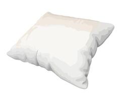 A white pillow on a white background vector