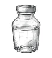 A glass jar with a lid on a white background vector