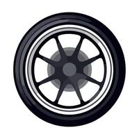 A black and white wheel on a white background vector