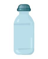 A bottle of water with a lid on it vector