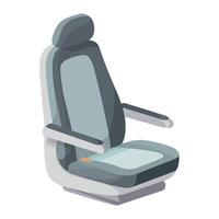 A seat in a plane is shown in this illustration vector
