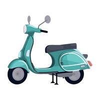 A cartoon scooter is shown on a white background vector