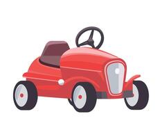 A red car with a steering wheel and a steering wheel vector