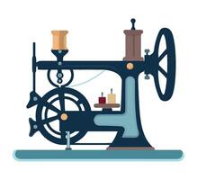 An illustration of a sewing machine vector