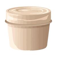 A container with a lid on a white background vector
