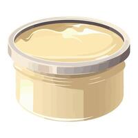 A jar of cream on a white background vector