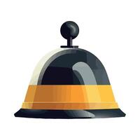 A bell with a yellow stripe on top vector