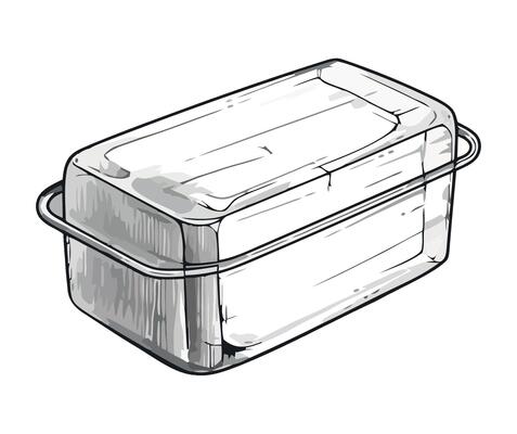 A drawing of a bread box with a handle