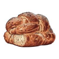 A loaf of bread with seeds on it vector