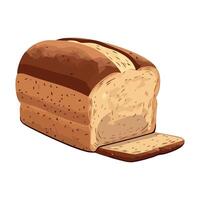 illustration of bread loaf isolated on white background vector