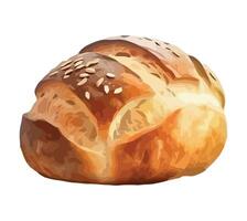 Bread loaf illustration isolated on white background vector