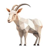 A goat in a low polygonal style vector