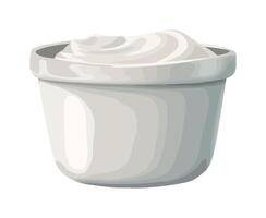 A white cup with whipped cream in it vector