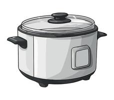 An illustration of a cooking pot vector