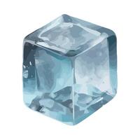 Ice cube illustration isolated on white background vector