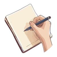 Hand writing on notebook vector