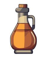 A bottle of maple syrup on a white background vector