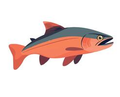A fish with a large mouth and a long tail vector