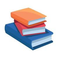 A stack of books on a white background vector