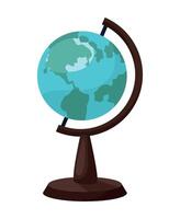 Globe on stand illustration design vector