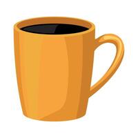 A coffee cup is shown on a white background vector
