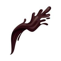 A chocolate liquid pouring out of a cup vector