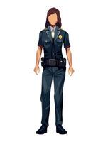 A cartoon police officer standing in front of a white background vector